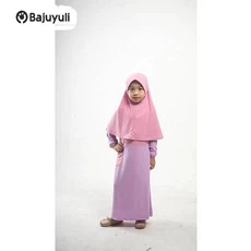 Gamis Anak Warna Hijau Botol Polos ABG