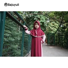 Gamis Anak Putih Niqab Umur 8 Tahun