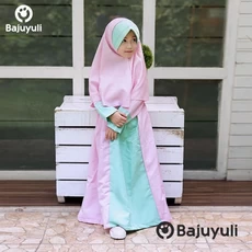 Gamis Anak Bahan Moscrepe Seragam Umur 5 Tahun