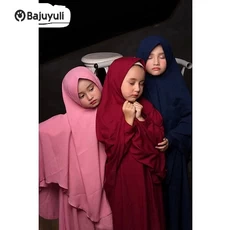 Gamis Anak Kombinasi 2 Warna TPQ Terbaru