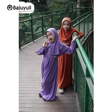 Gamis Anak Bahan Wolfis Warna Putih Umur 6 Tahun