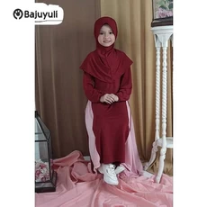 Jual Baju Muslim Anak Perempuan Lucu SD Terbaru