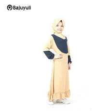 Gamis Anak Bahan Moscrepe Santri Umur 5 Tahun