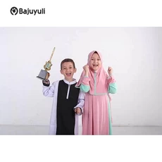 Gamis Anak Warna Hijau Botol Cadar Umur 9 Tahun