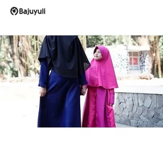 Gamis Jeans Anak Perempuan Polos Tanggung