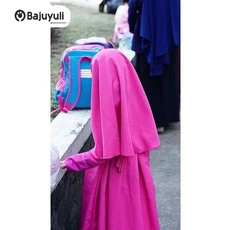 Gamis Jeans Anak Perempuan Warna Hitam Tanggung