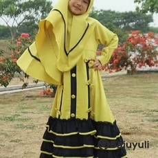 Gamis Anak Polos Warna Putih Umur 8 Tahun