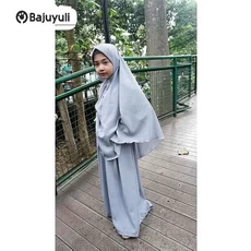 Gamis Anak Bahan Wolfis Niqab Grosir