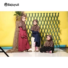 Gamis Anak Kombinasi 2 Warna Santri Terbaru