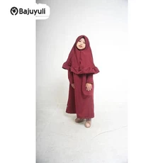 Gamis Anak Bahan Moscrepe SMP Umur 7 Tahun