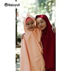 Gamis Anak Bahan Moscrepe Warna Putih Umur 10 Tahun