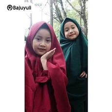 Gamis Anak Hijau Botol Murah Reseller