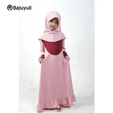 Gamis Anak Hijau Botol Santri ABG