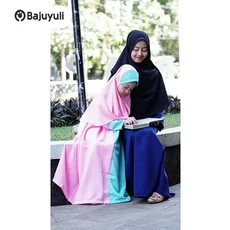 Gamis Anak Kombinasi 2 Warna TPQ Tanggung