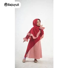 Gamis Anak Warna Hijau Botol Seragam Terbaru