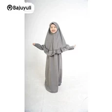 Gamis Putih Anak Rabbani Warna Hitam Umur 10 Tahun