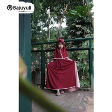 Gamis Anak Kombinasi 2 Warna Syari Reseller