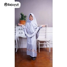 Gamis Hitam Anak Warna Putih Umur 8 Tahun
