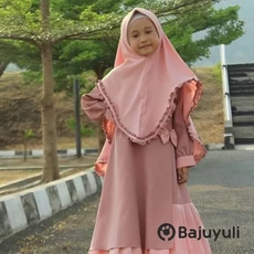 Gamis Anak Kombinasi 2 Warna Murah Umur 13 Tahun