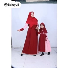 Gamis Anak Kombinasi Kotak Syari Grosir