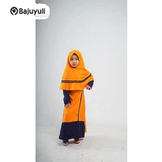 Gamis Anak Warna Hijau Botol TPQ Reseller