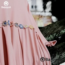 Gamis Anak Warna Hitam Seragam Umur 10 Tahun