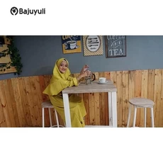 Gamis Anak Warna Hijau Botol Syari Ecer