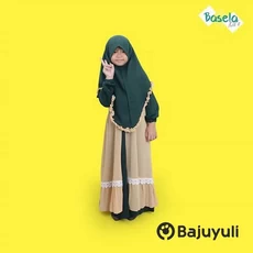 Gamis Jeans Anak Perempuan Warna Putih Umur 9 Tahun