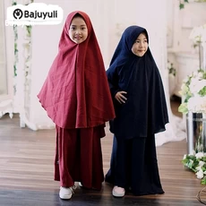 Gamis Anak Warna Navy SMP Umur 12 Tahun