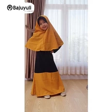Gamis Polos Anak Cadar Tanggung
