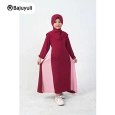 Baju Gamis Hitam Anak TPQ Anak Tanggung