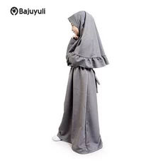 Gamis Anak Kombinasi Kotak Pesantren Remaja