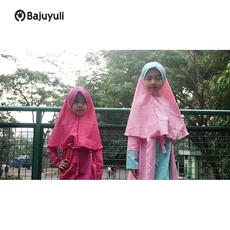 Gamis Anak Warna Hijau Botol SD Umur 5 Tahun