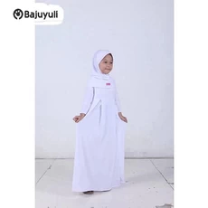 Gamis Anak Putih Murah Niqab Umur 5 Tahun