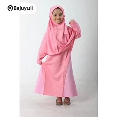Baju Muslim Anak Putih Niqab Umur 9 Tahun