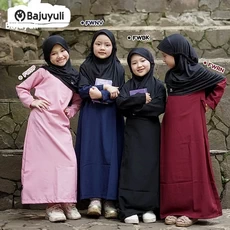 Gamis Jeans Anak Perempuan Seragam Tanggung