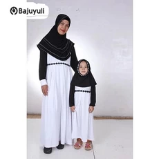 Gamis Anak Hijau Botol Polos Umur 6 Tahun