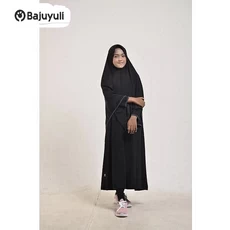 Gamis Anak Bahan Wolfis Niqab Umur 6 Tahun