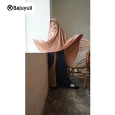 Gamis Anak Kombinasi Kotak Santri Ecer
