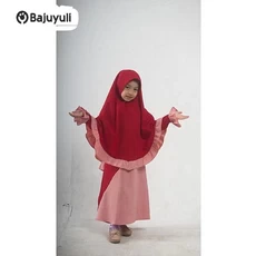 Gamis Anak Kombinasi Kotak SD Tanggung