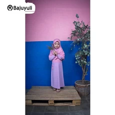 Gamis Anak Warna Hijau Botol Niqab Reseller