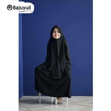 Gamis Anak Putih Murah Niqab Umur 12 Tahun