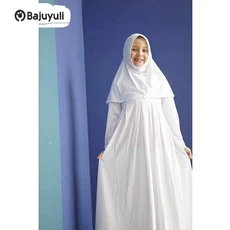 Gamis Anak Putih Murah Niqab Umur 6 Tahun