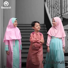 Jilbab Anak Syari Warna Hitam Grosir