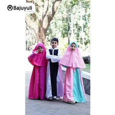 Gamis Anak Bahan Wolfis Cadar Anak Tanggung