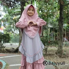 Gamis Hitam Anak Perempuan Lebaran Dropship