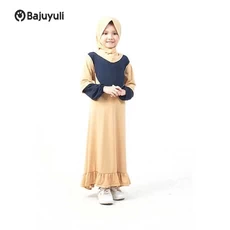 Gamis Anak Kombinasi Kotak MTS Ecer