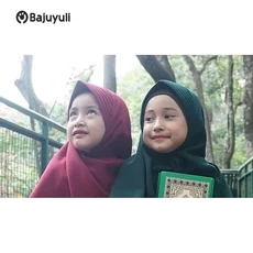 Gamis Anak Warna Hijau Botol Syari Terbaru