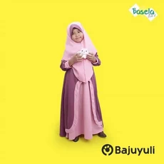 Gamis Anak Hijau Botol Ngaji Umur 6 Tahun