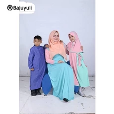 Gamis Anak Warna Navy Pesantren Umur 9 Tahun